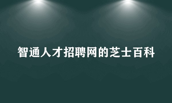 智通人才招聘网的芝士百科