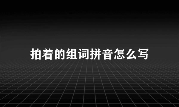 拍着的组词拼音怎么写