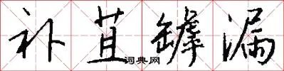 补苴罅漏