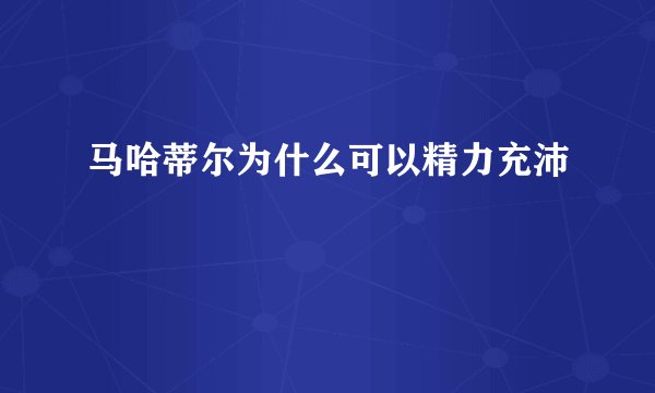 马哈蒂尔为什么可以精力充沛