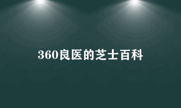 360良医的芝士百科
