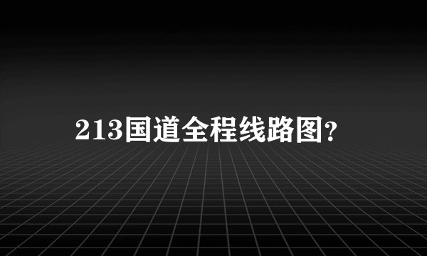 213国道全程线路图？