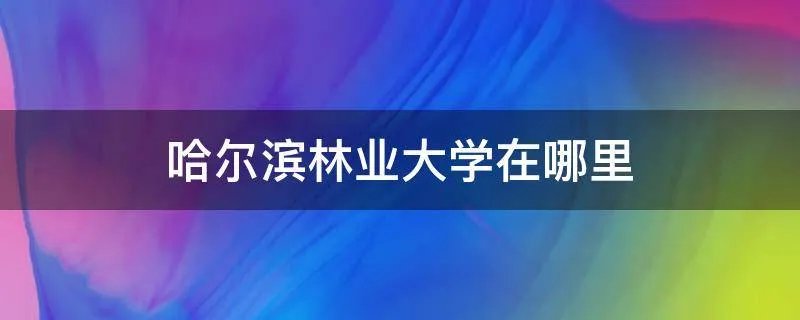 哈尔滨林业大学在哪里