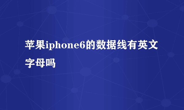 苹果iphone6的数据线有英文字母吗