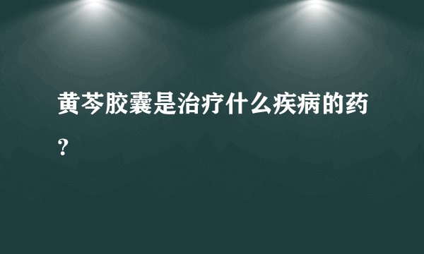 黄芩胶囊是治疗什么疾病的药？