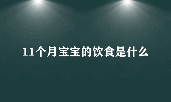11个月宝宝的饮食是什么