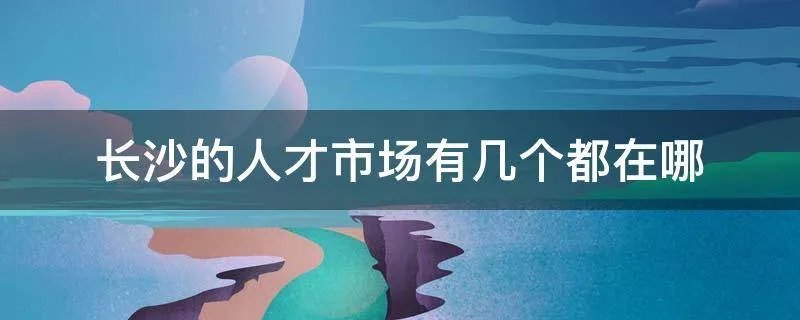 长沙的人才市场有几个都在哪