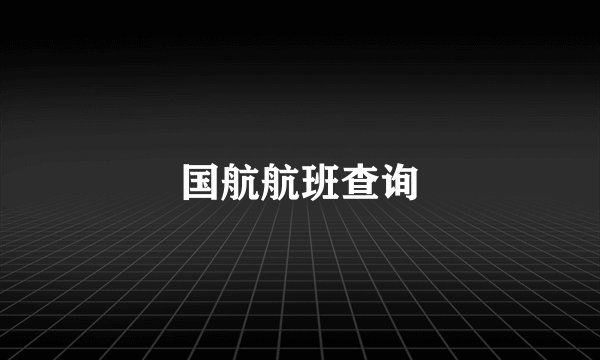 国航航班查询