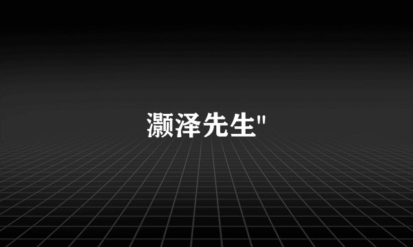 灏泽先生