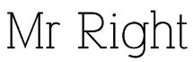 Mr Right是什么意思？