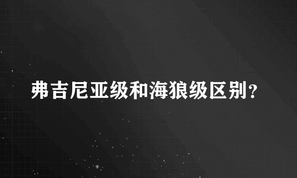 弗吉尼亚级和海狼级区别？