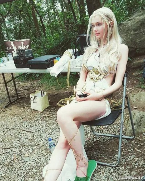这个美女模特扮精灵神了!简直就像CG制作的