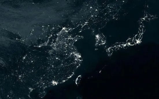 中国夜景卫星图