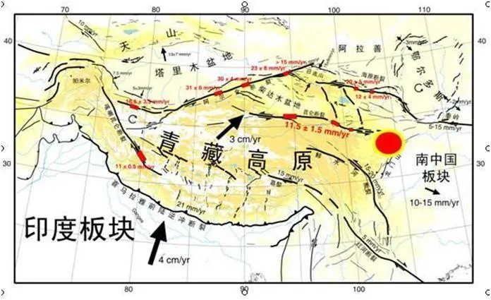 龙门山地震断裂带的震发原因