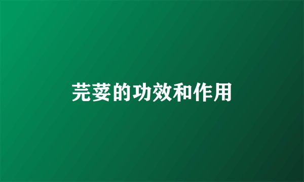 芫荽的功效和作用