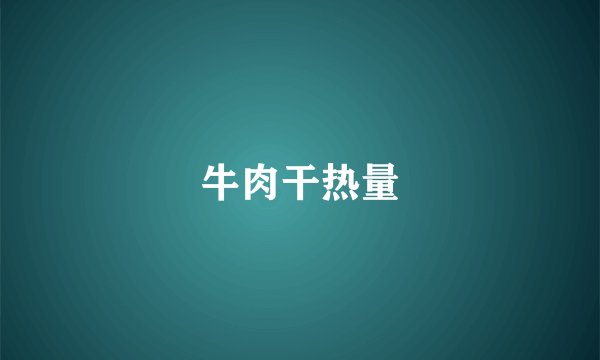牛肉干热量