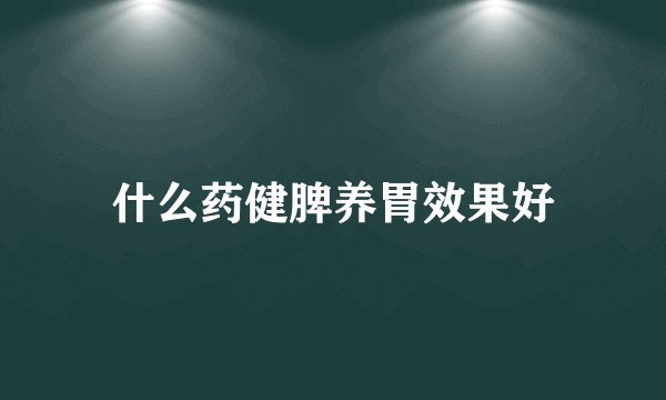什么药健脾养胃效果好