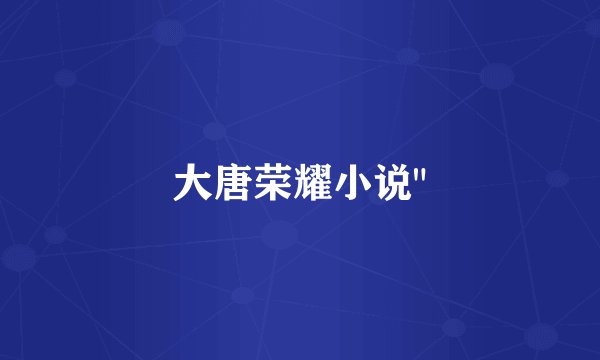 大唐荣耀小说
