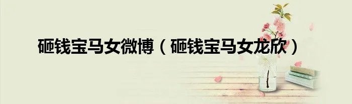 砸钱宝马女微博（砸钱宝马女龙欣）