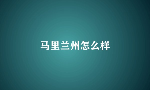 马里兰州怎么样