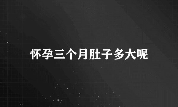 怀孕三个月肚子多大呢