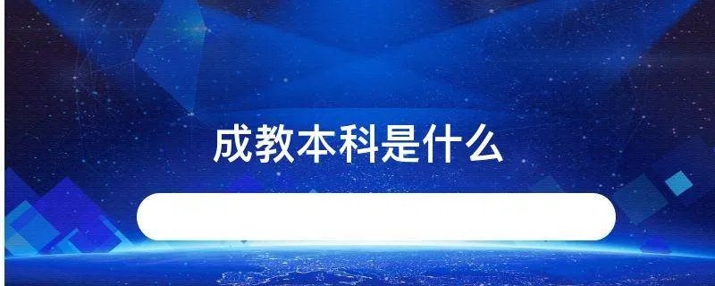 成教本科是什么