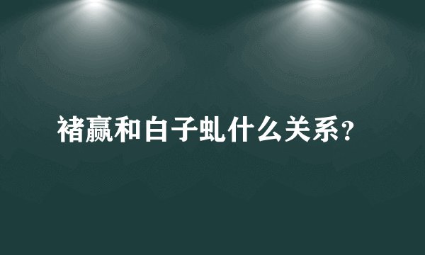 褚赢和白子虬什么关系？