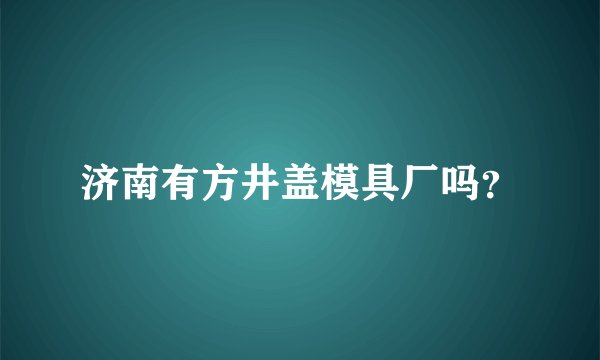 济南有方井盖模具厂吗？