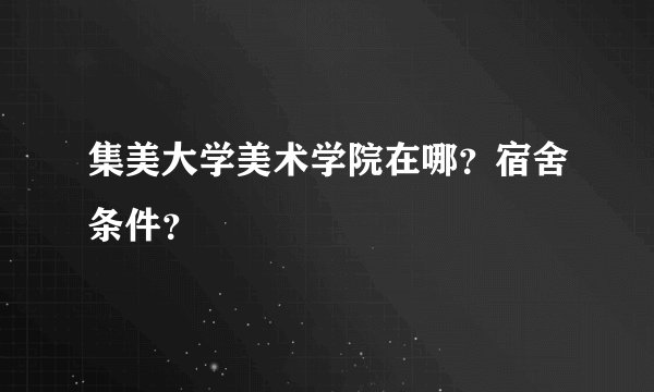 集美大学美术学院在哪？宿舍条件？