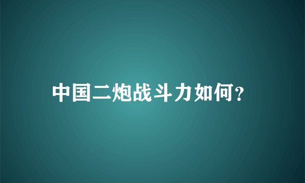 中国二炮战斗力如何？