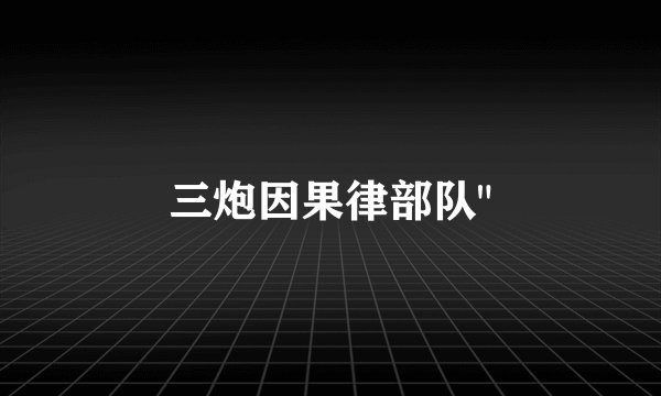 三炮因果律部队