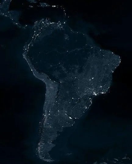 中国夜景卫星图