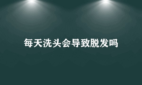 每天洗头会导致脱发吗