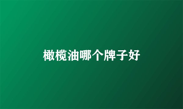 橄榄油哪个牌子好