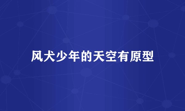 风犬少年的天空有原型