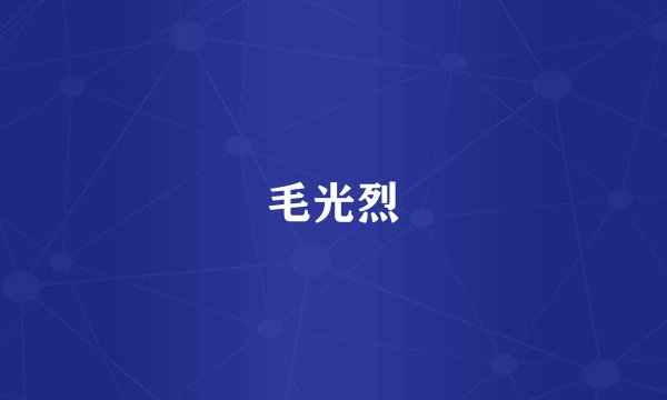 毛光烈