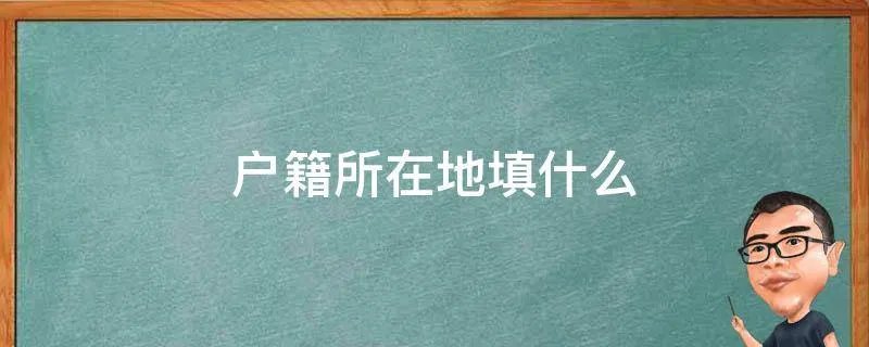户籍所在地填什么