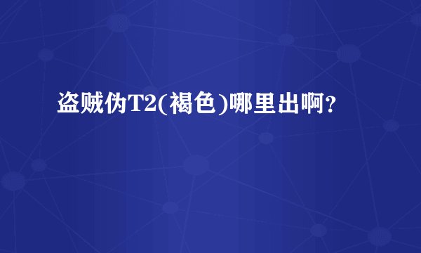 盗贼伪T2(褐色)哪里出啊？