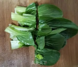 青菜炒蘑菇