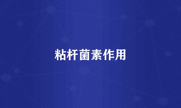 粘杆菌素作用