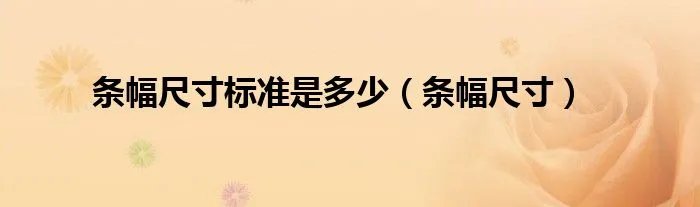 条幅尺寸标准是多少(条幅尺寸)