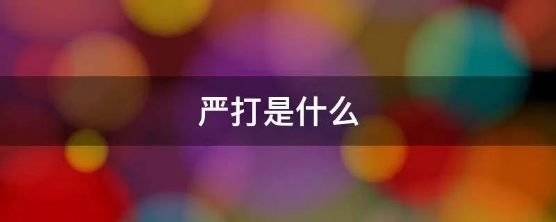 严打是什么