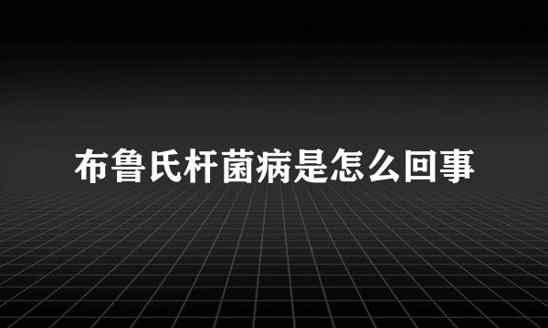 布鲁氏杆菌病是怎么回事