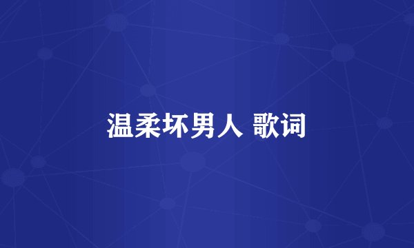 温柔坏男人 歌词