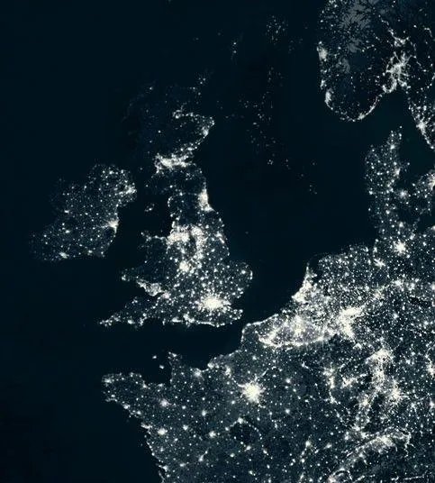 中国夜景卫星图