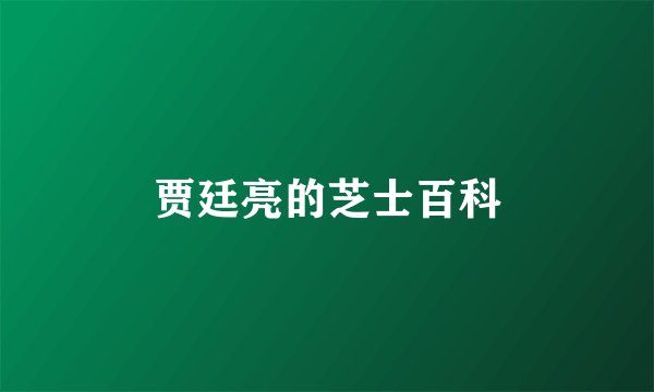 贾廷亮的芝士百科
