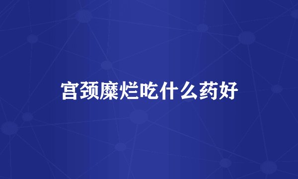 宫颈糜烂吃什么药好
