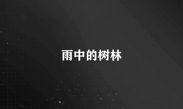 雨中的树林