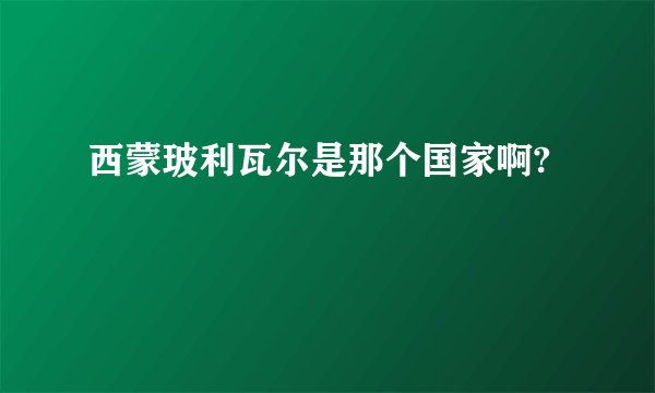 西蒙玻利瓦尔是那个国家啊?