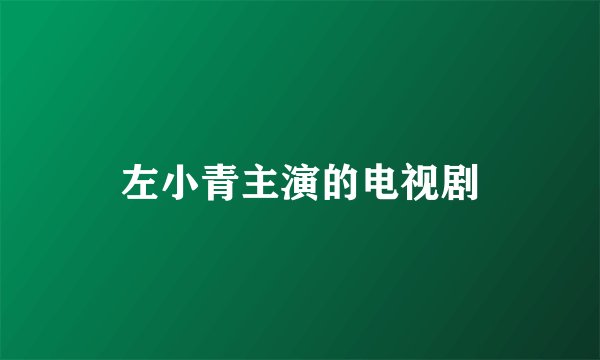 左小青主演的电视剧